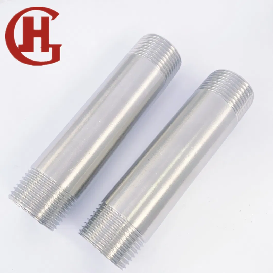 Stainless Steel Barrel Nipples 304 100-300mm Outer Diameter Thread Round Welding Joint (extended edition)