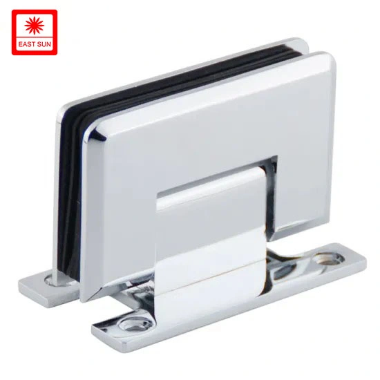 90 Degree Dobradica Stainless Steel Clip bathroom Hardware Glass Fitting Wall to Glass Hinge Shower Door Hinge with H Plate (ESH-301H)