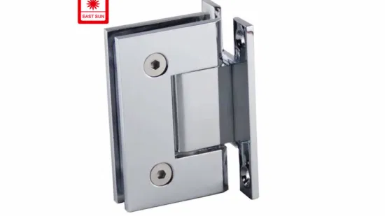 90 Degree Dobradica Stainless Steel Clip bathroom Hardware Glass Fitting Wall to Glass Hinge Shower Door Hinge with H Plate (ESH